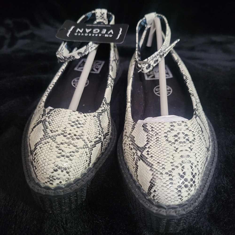 Tuk Platform Snake Print Ballet Creeper